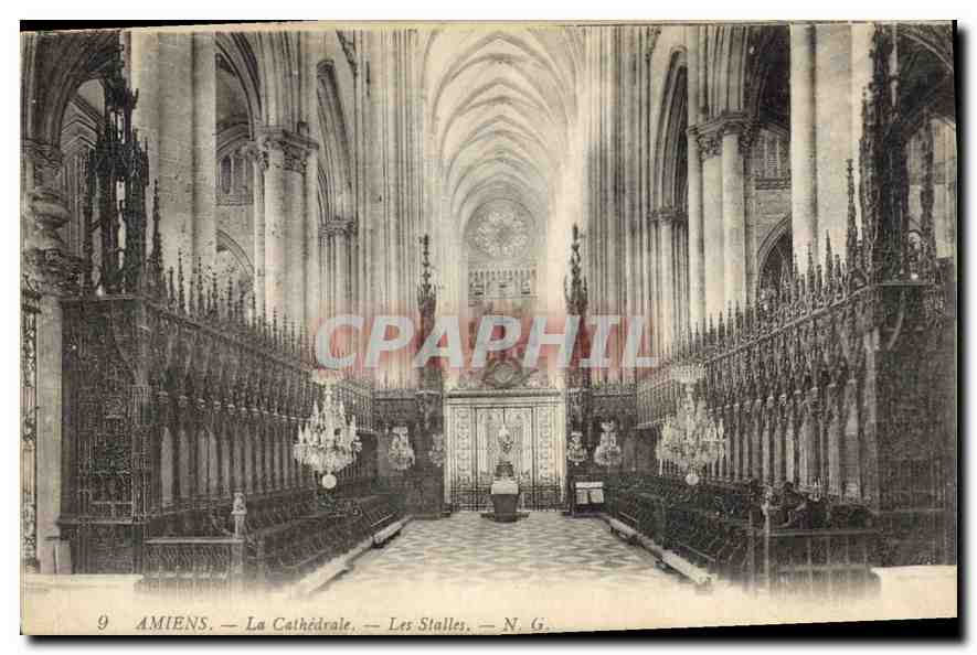 CPA Amiens La Cathedrale Les Stalles 