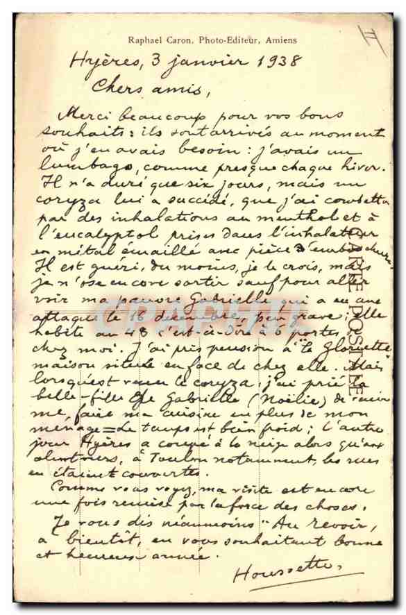 CPA Le Vieil Amiens Rue des Tanneurs  — Rückseite