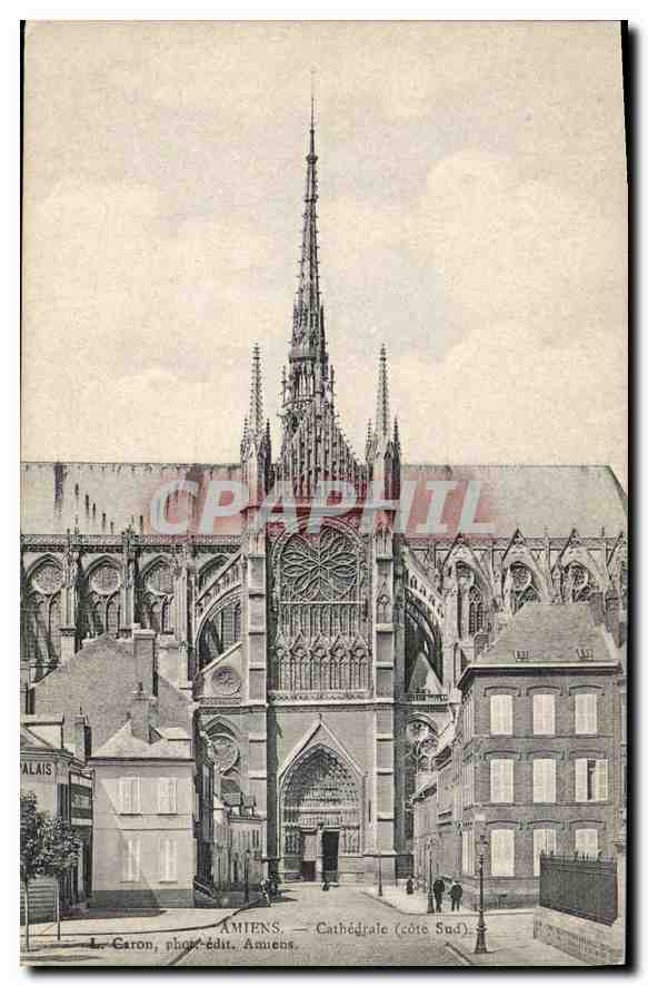 CPA Amiens cathedrale cote Sud 