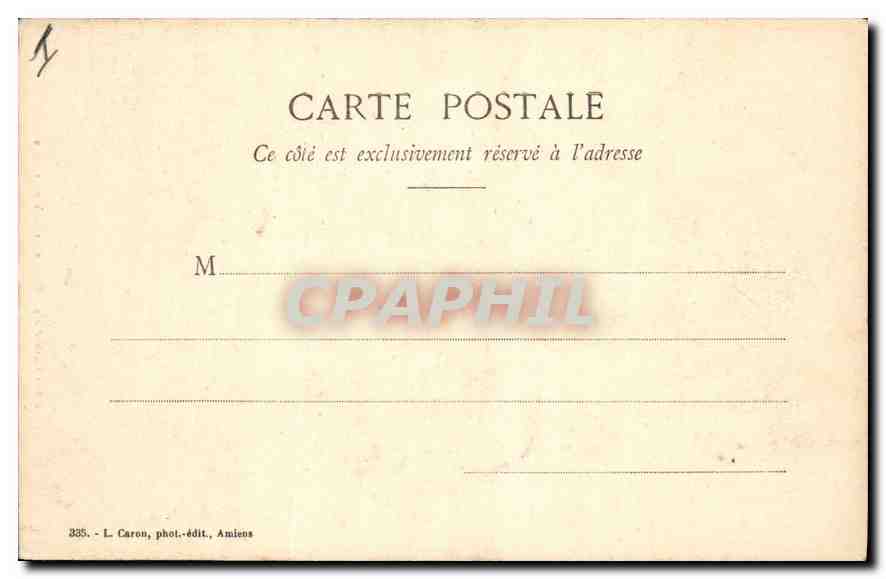 CPA Amiens cathedrale Porche de la Vierge Mere  — Rückseite