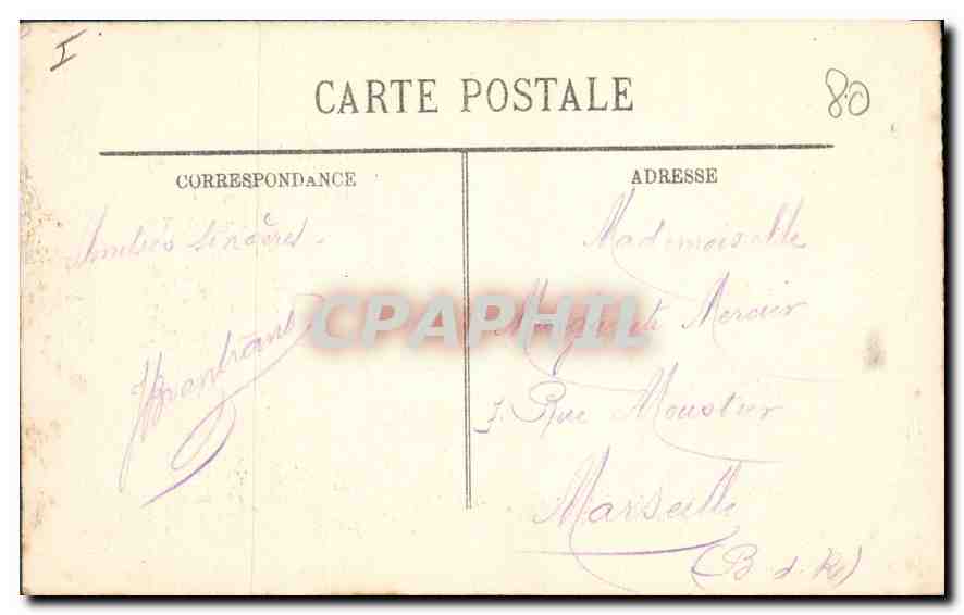 CPA Amiens vue generale  — Rückseite