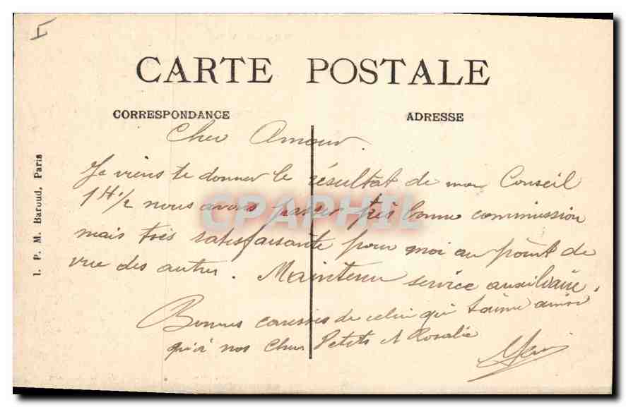 CPA Amiens l'hotel de ville  — Rückseite