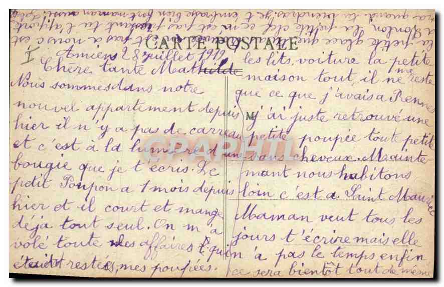 CPA Amiens 1918 l'eglise St Remi Militaria — Back