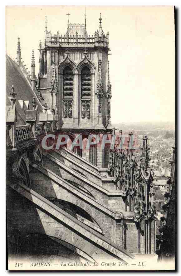 CPA Amiens la cathedrale la Grande Tour 