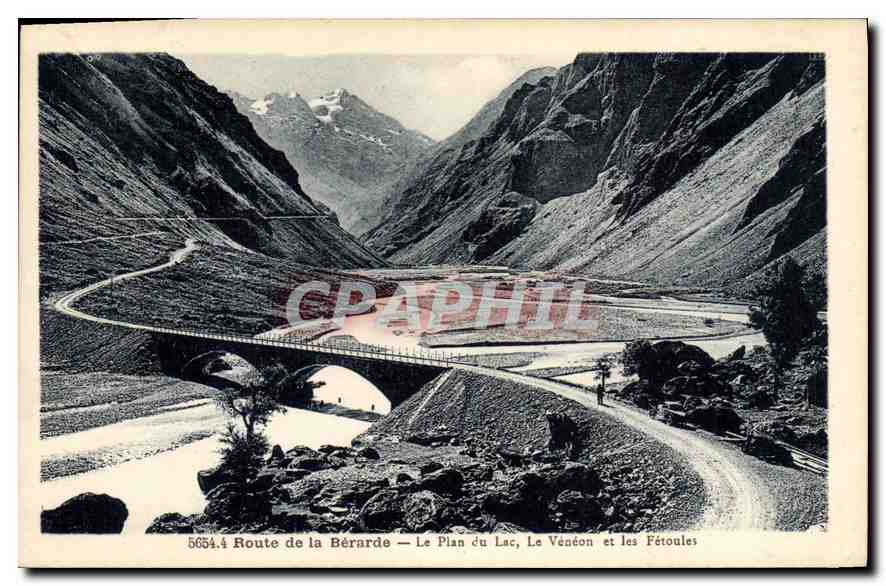 CPA Route de la Berarde le plan du Lac le Veneon et les Fetoules 