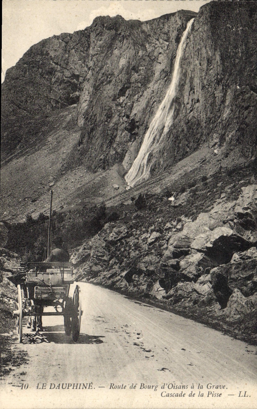 Cascade de la Pisse — Route de Bourg d'Oisans à la Grave — LL