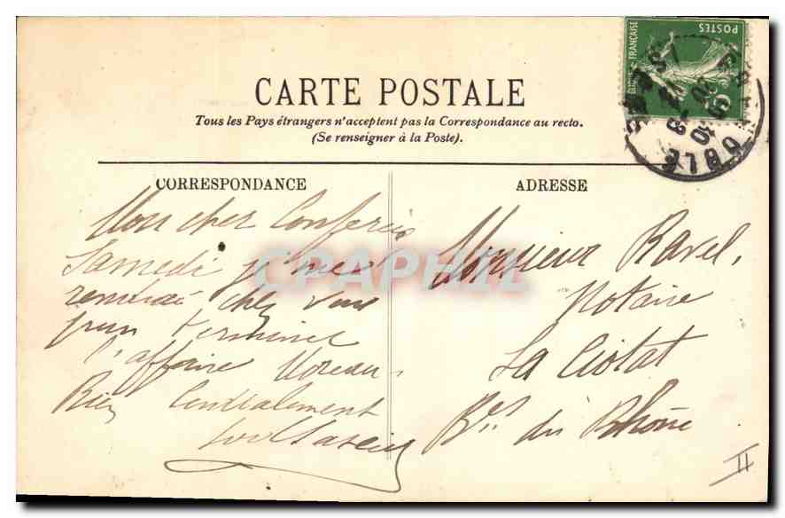 CPA Le Dauphine ligne de la Mure vue de la Voie  — Rückseite