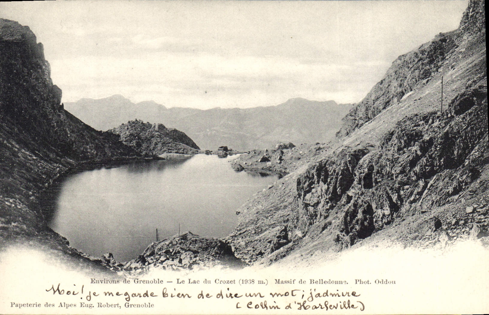Environs de Grenoble — Le Lac du Crozet (1938 m.) — Papeterie des Alpes Eug. Robert, Grenoble