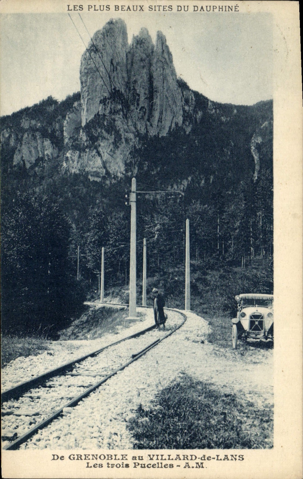 CPA Les plus beaux sites du Dauphine de Grenoble au Villard de Lans les trois Pucelles Automobile