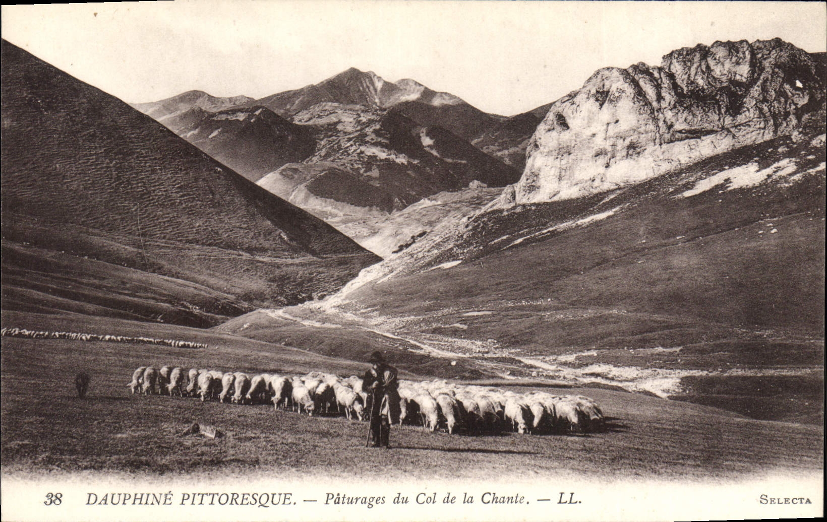 Dauphiné pittoresque — Pâturages du Col de la Chante — LL. Selecta