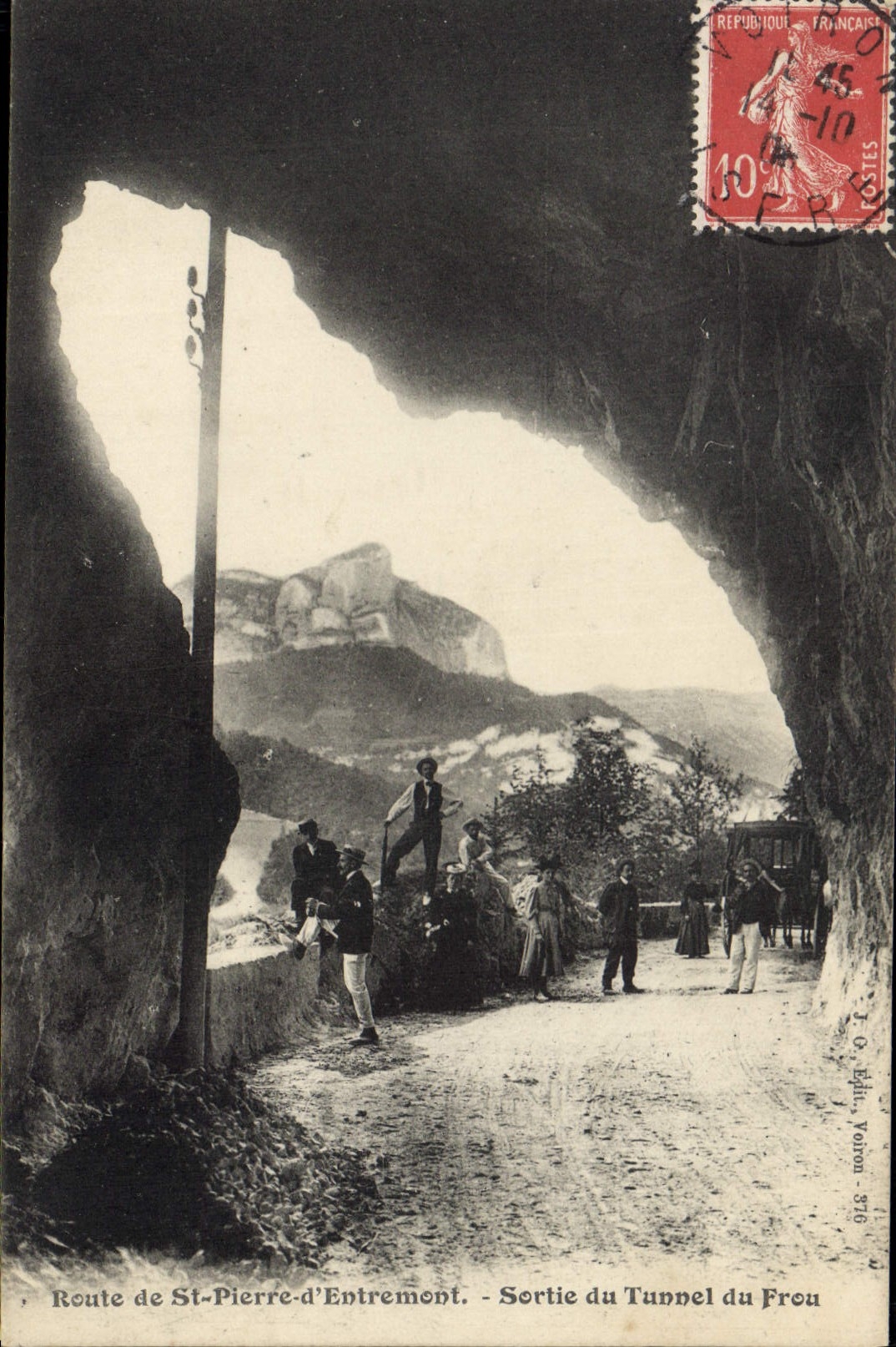 Route de St-Pierre-d'Entremont — Sortie du Tunnel du Frou — J.O. Bihl, Voreppe, n°376