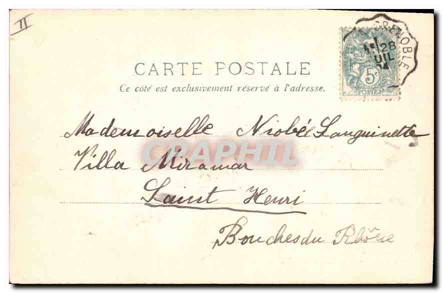 Les Viaducs de Loulla — Dauphiné, Ligne de la Mure — Éditeur : Papeterie des Alpes Eug. Robert, Grenoble — Rückseite