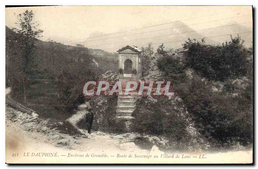 CPA Le Dauphine environs de Grenoble route de Sassenage au Villard de Lans 