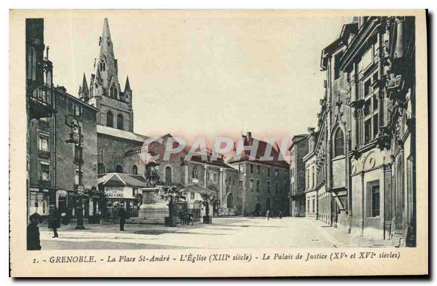 CPA Grenoble la place St Andre l'eglise XIII siecle 