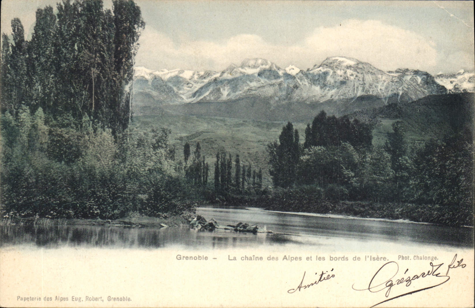 CPA Grenoble les chaine des alpes et les bords de l'Isere 