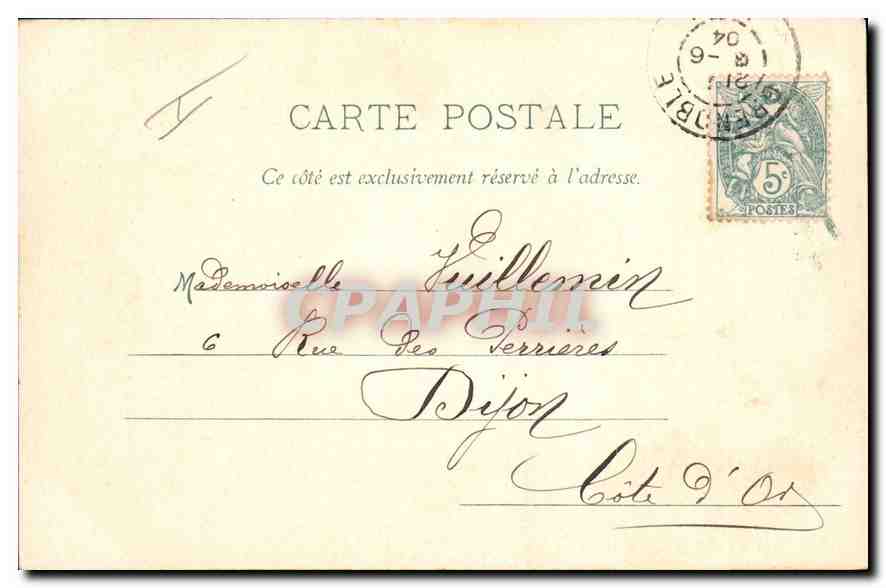 CPA Grenoble les chaine des alpes et les bords de l'Isere  — Rückseite