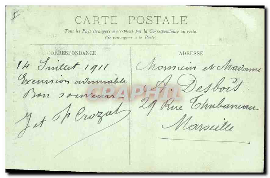 Le Dauphiné — Le Pont de la Goule noire — LL. — N° 328 — Verso