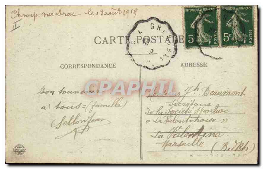 CPA Environs de Grenoble les Trois Pucelles pres Saint Nizier  — Verso