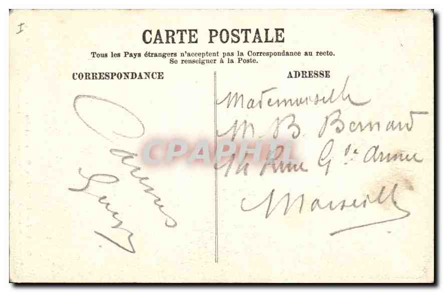 Dauphiné — Le Vercors. Route des Grands-Goulets (hiver) — Papeterie des Alpes Eug. Robert, Grenoble. Phot. Rivière. No. 4 — Rückseite