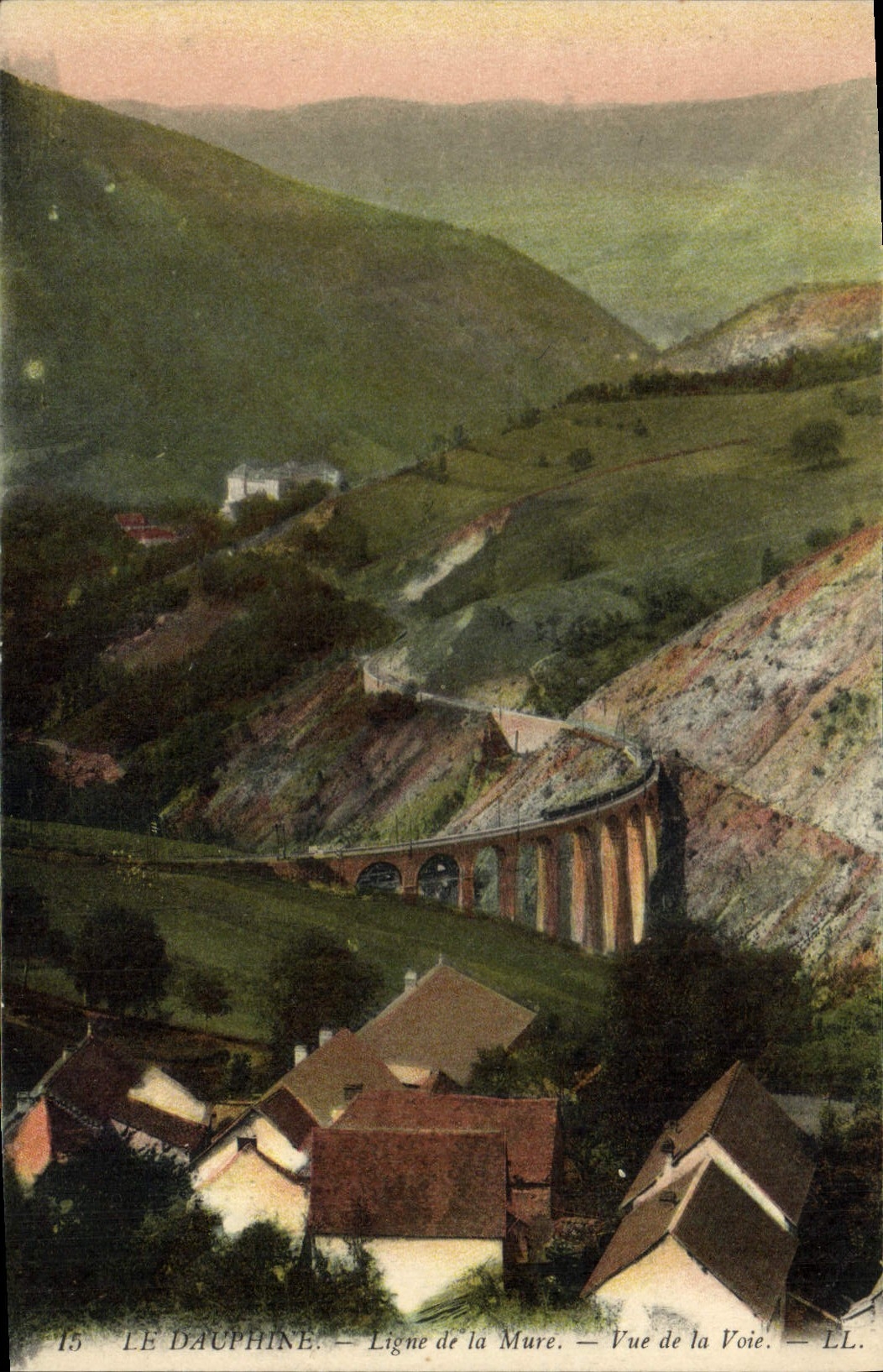 CPA La Dauphine ligne de la Mure vue de la Voie 