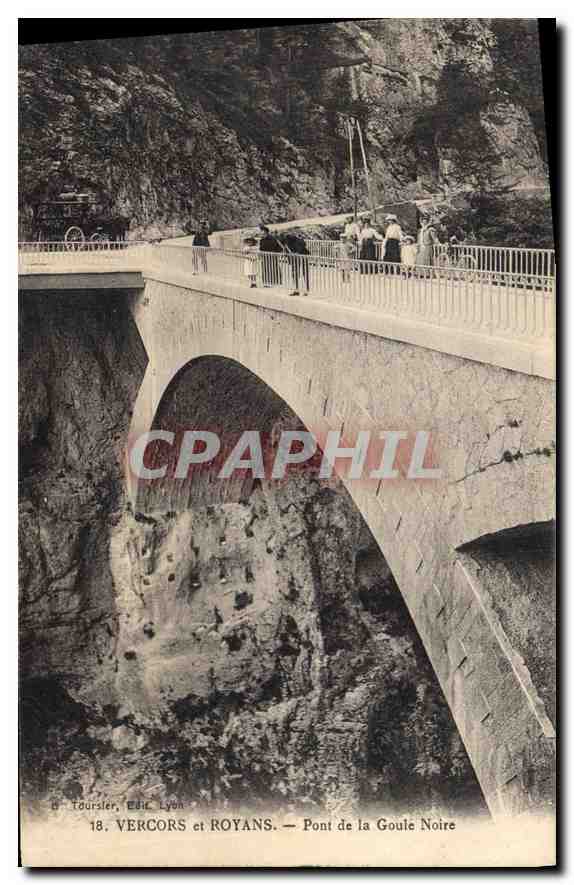 CPA Vercors et Royans pont de la Goule Noire 