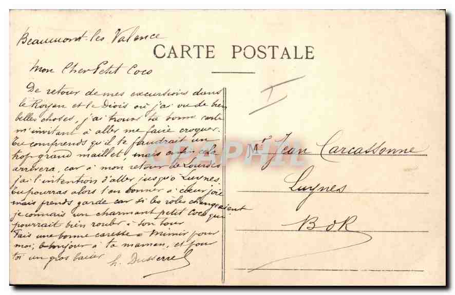CPA Vercors et Royans pont de la Goule Noire  — Rückseite
