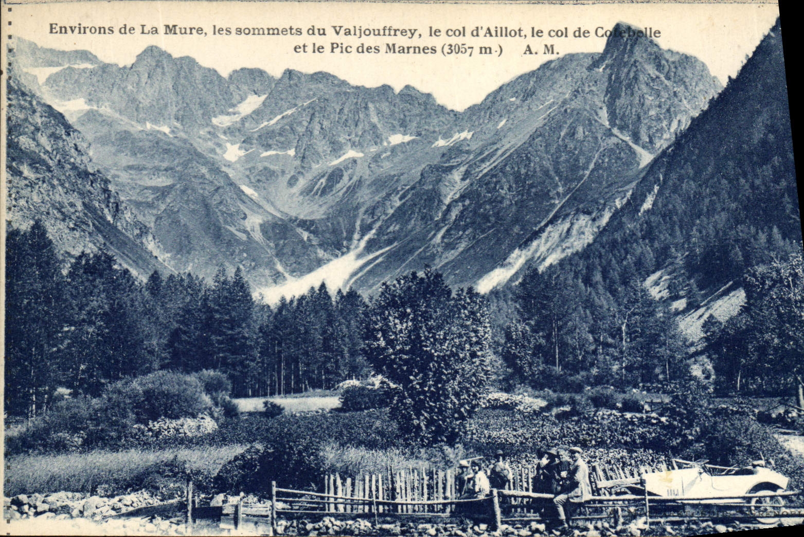 Environs de La Mure, les sommets du Valjouffrey, le col d'Aillot, le col de Cotébelle et le Pic des Marnes (3057 m) — A.M.