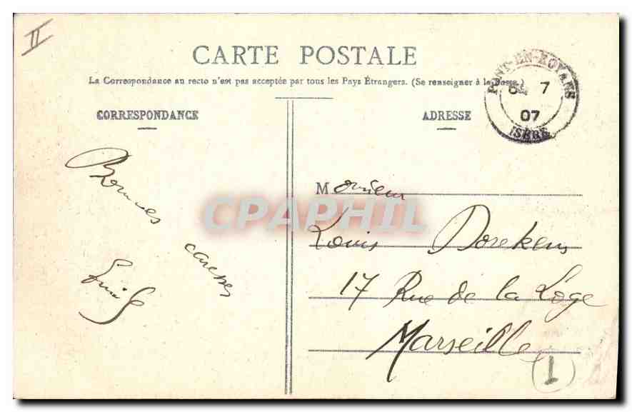 CPA Le Vercors sur le pont de Goule Noire  — Rückseite