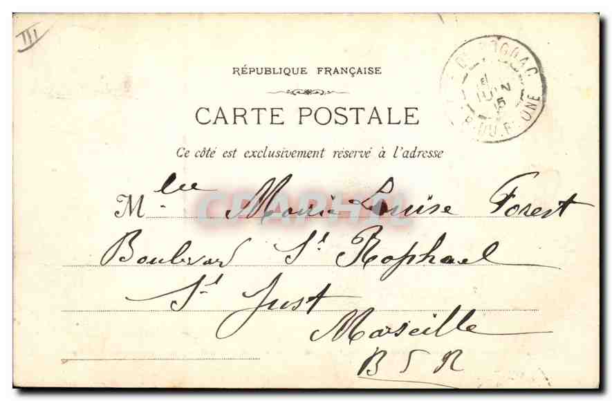 CPA Roquefavour depuis la gare au pont  — Rückseite