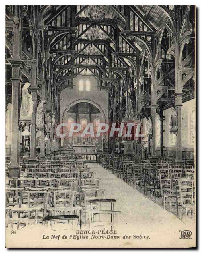 CPA Berck Plage la Nef de l'eglise Notre Dame des Sables 