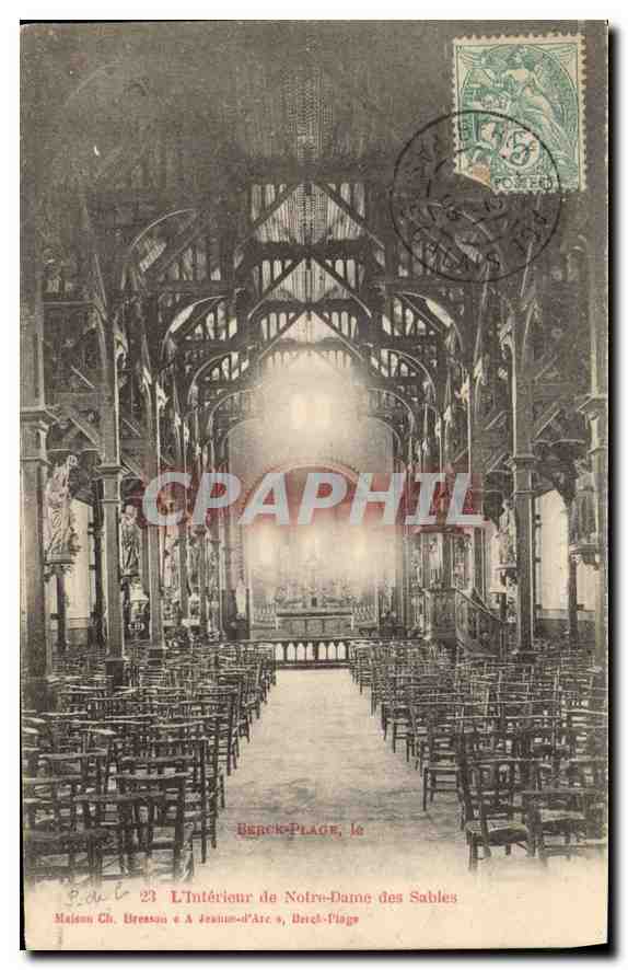 CPA Berck Plage l'interieur de Notre Dame des Sables 