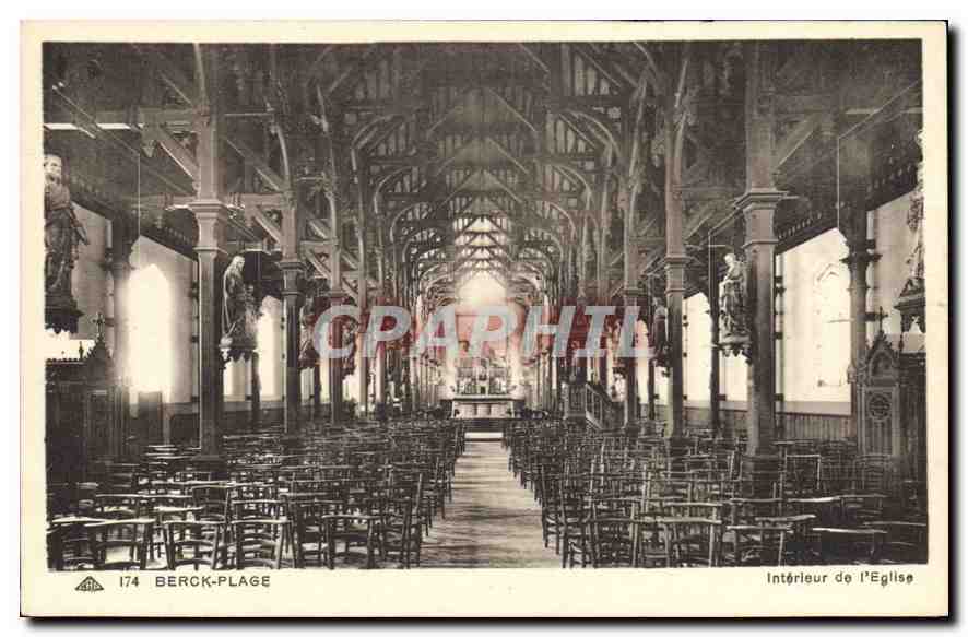 CPA Berck Plage interieur de l'eglise 