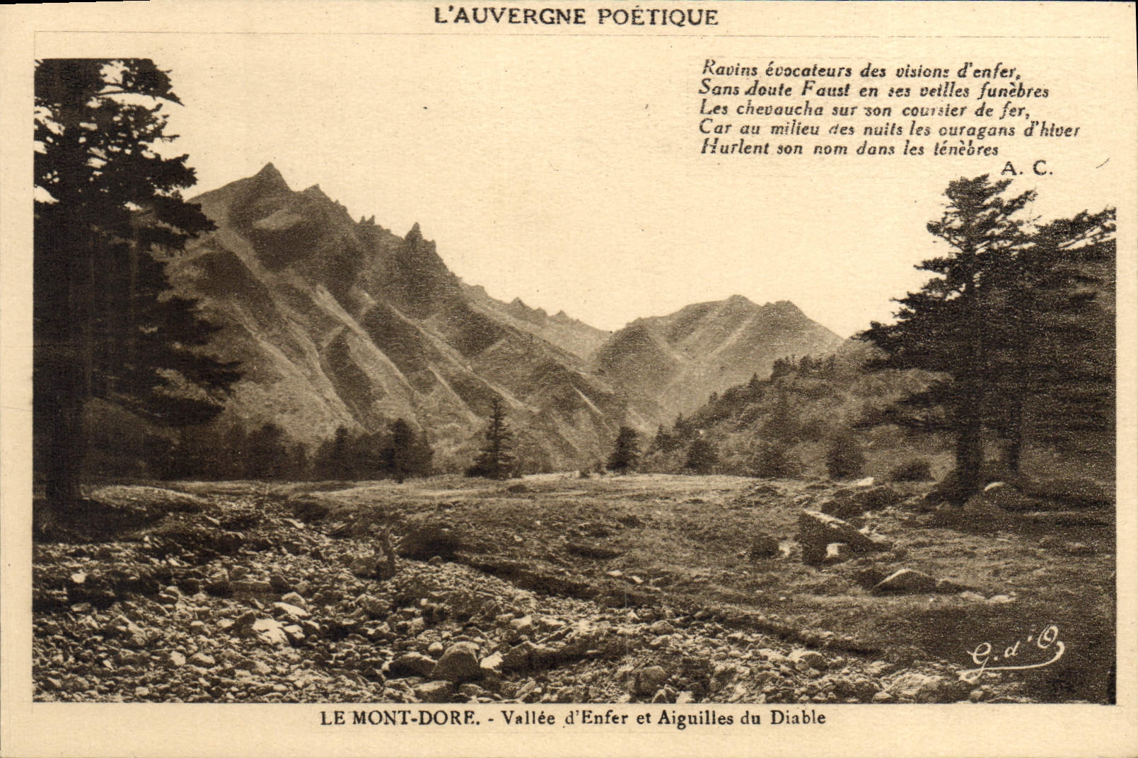 CPA Le Mont Dore Vallee d'Enfer et Aiguilles du Diable 