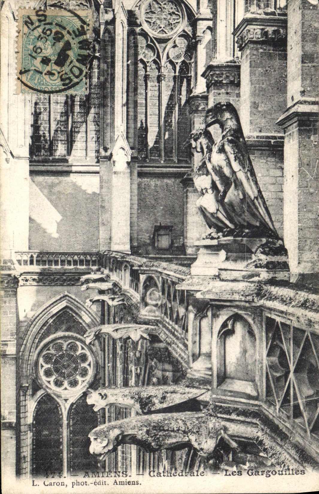 CPA Amiens Cathedrale les gargouilles 