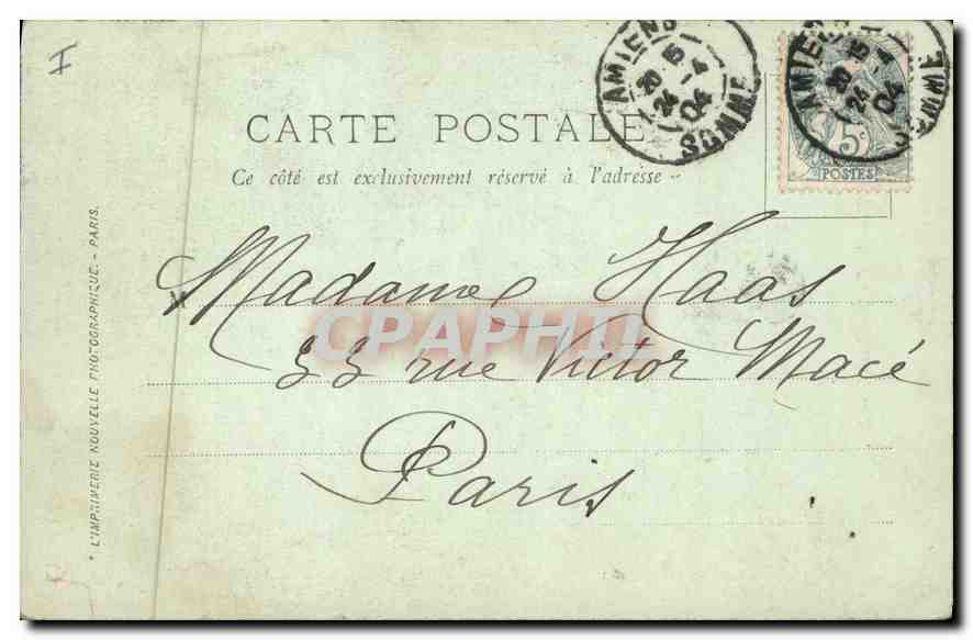 CPA Amiens la fontaine Herbet  — Back