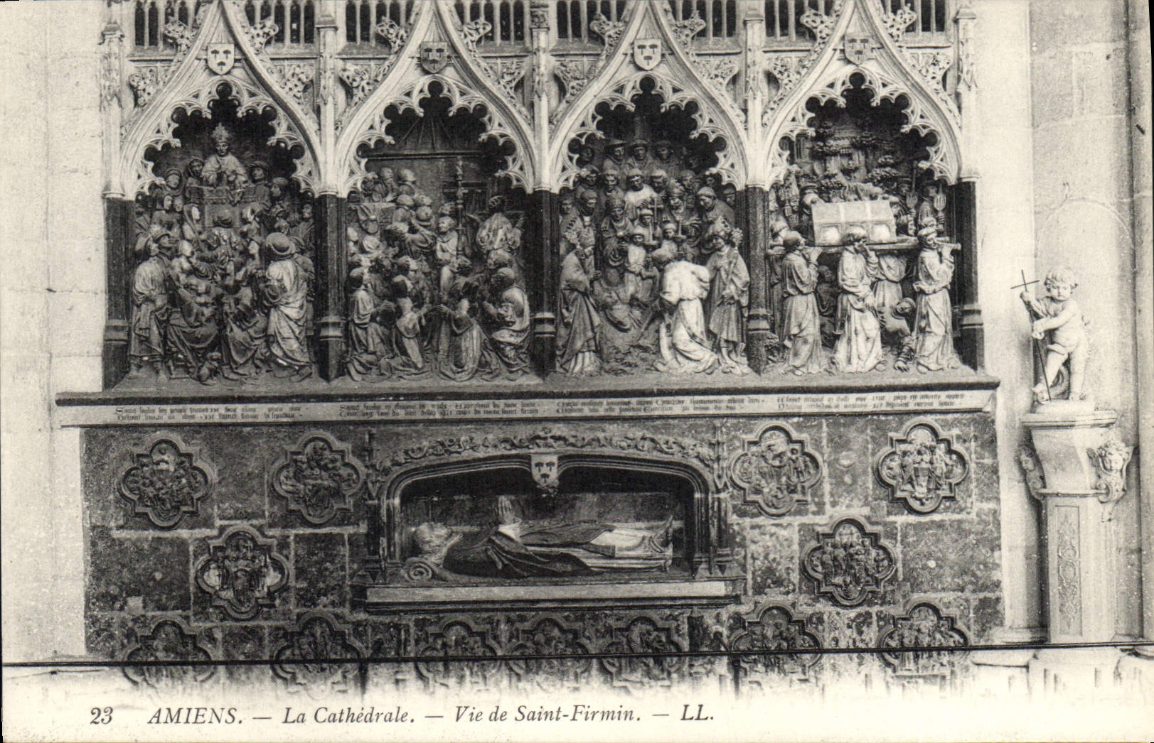 CPA Amiens la cathedrale vie de Saint Firmin 