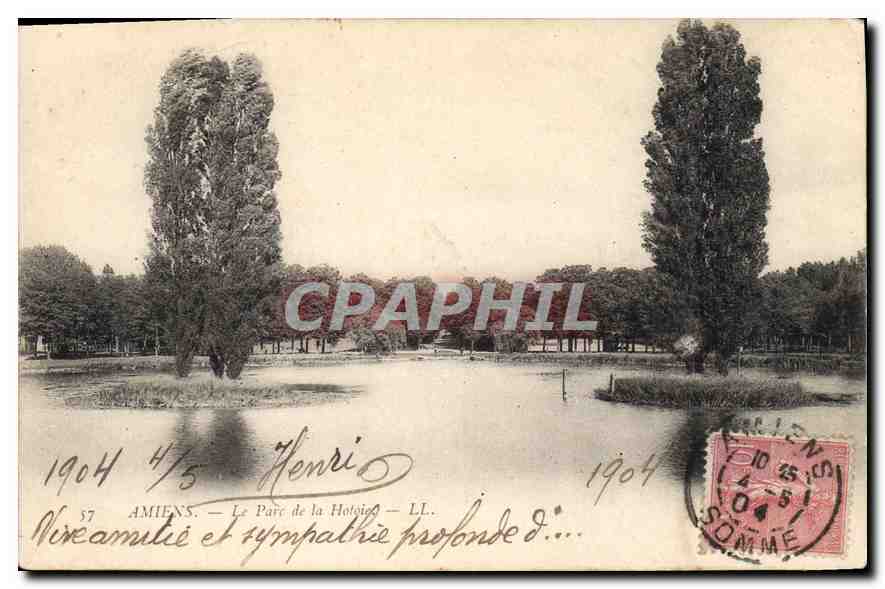 CPA Amiens le parc de la Hotoie 