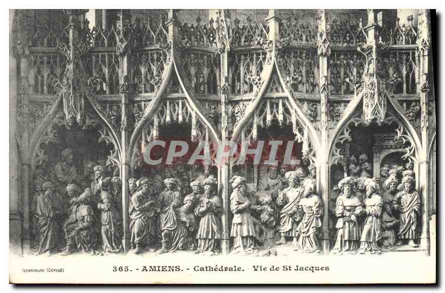 CPA Amiens cathedrale vie de St Jacques 
