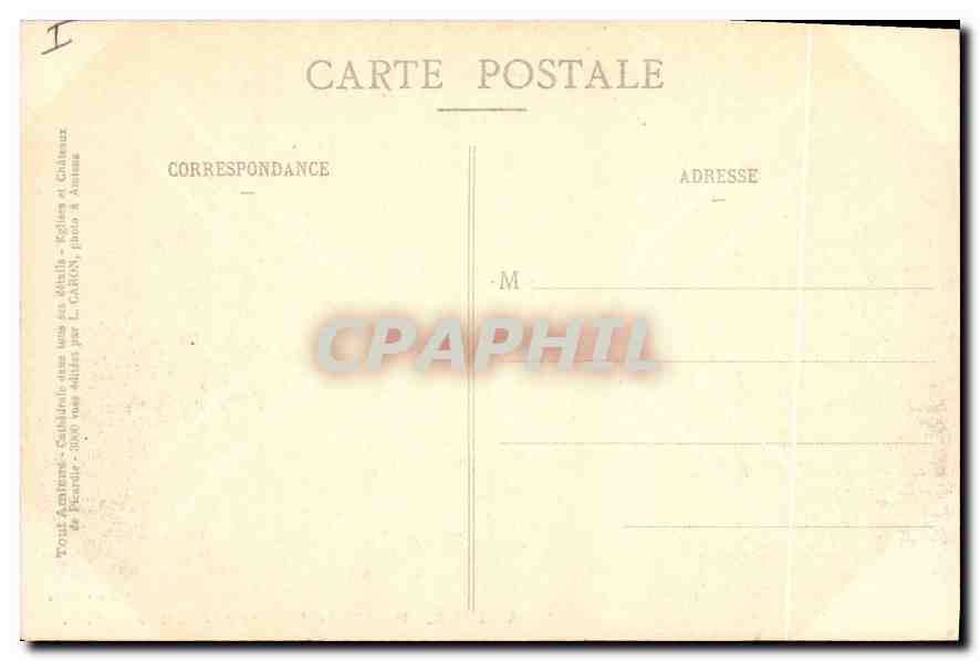 CPA Amiens palais de justice cote Nord  — Rückseite