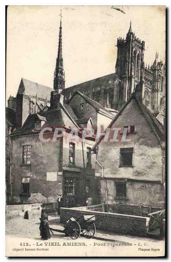 CPA Le Vieil Amiens pont Piperesse 