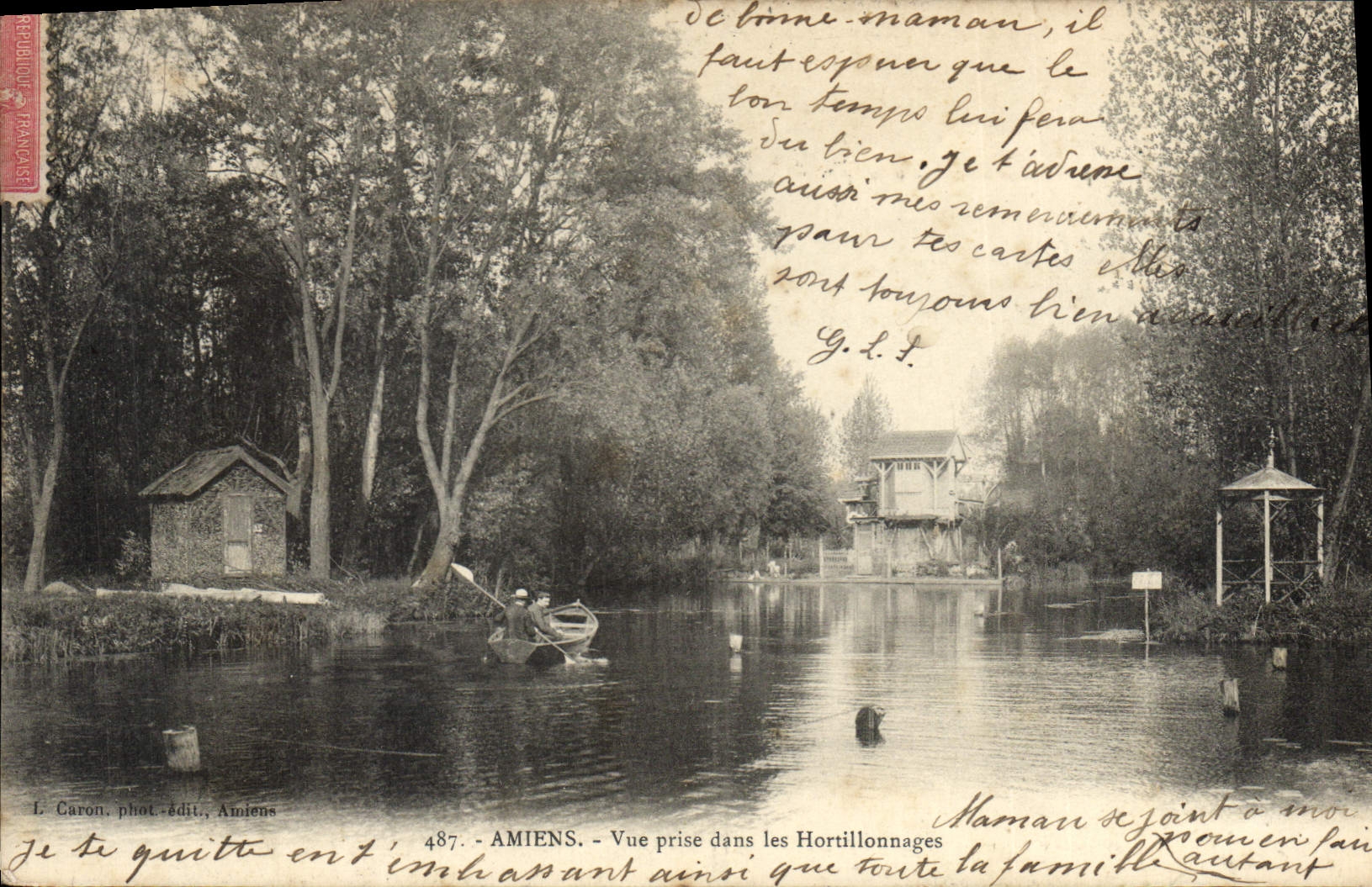CPA Amiens vue prise dans les Hortillonnages 