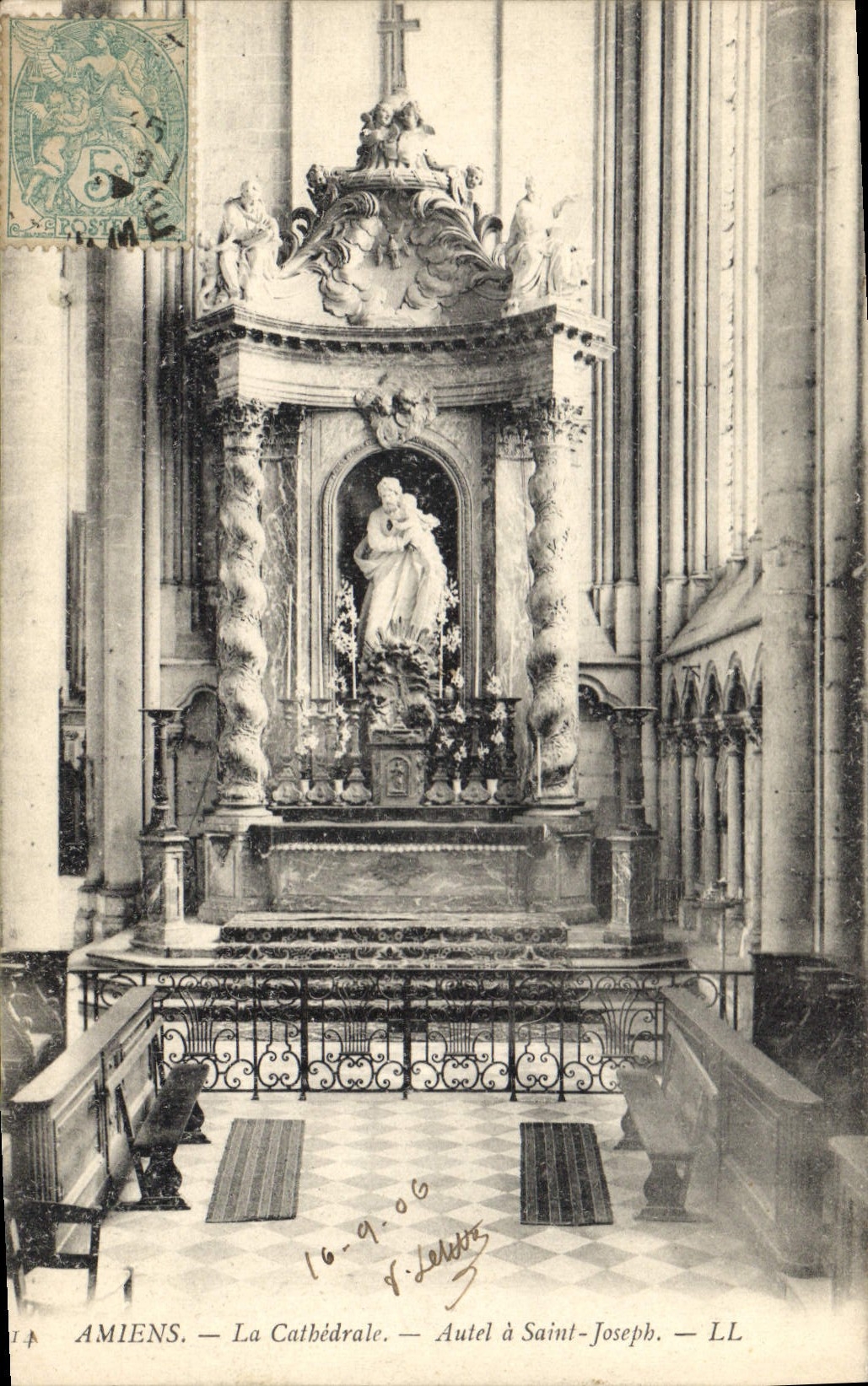 CPA Amiens Cathedrale Autel a Saint Joseph