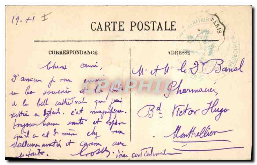 CPA Amiens la Cathedrale — Rückseite