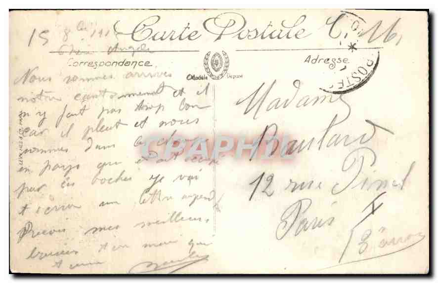 CPA Amiens L'Eglise Saint Leu Tramway — Back