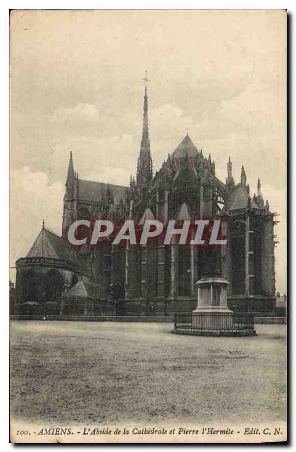 CPA Amiens L'Abside de la Cathedrale et Pierre l'Hermite