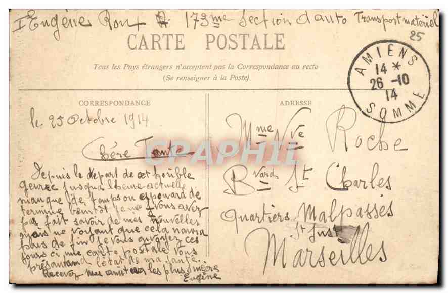 CPA Amiens L'Abside de la Cathedrale et Pierre l'Hermite — Verso