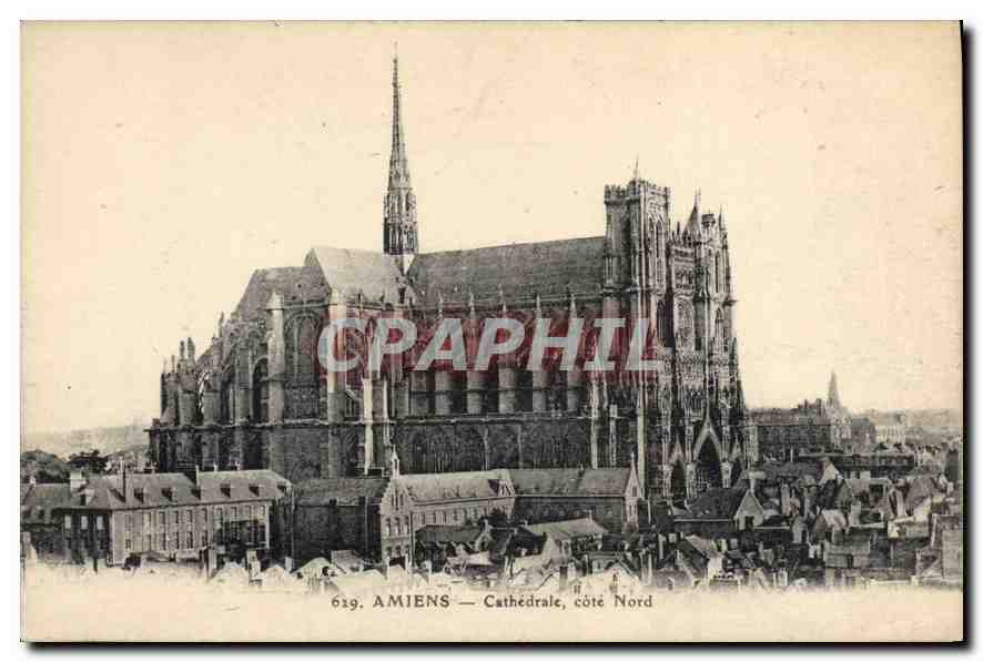CPA Amiens Cathedrale cote Nord