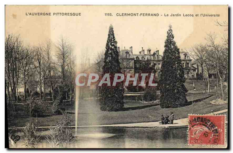 Clermont-Ferrand - Le Jardin Lecoq et l'Université — L'Auvergne Pittoresque, n°1193