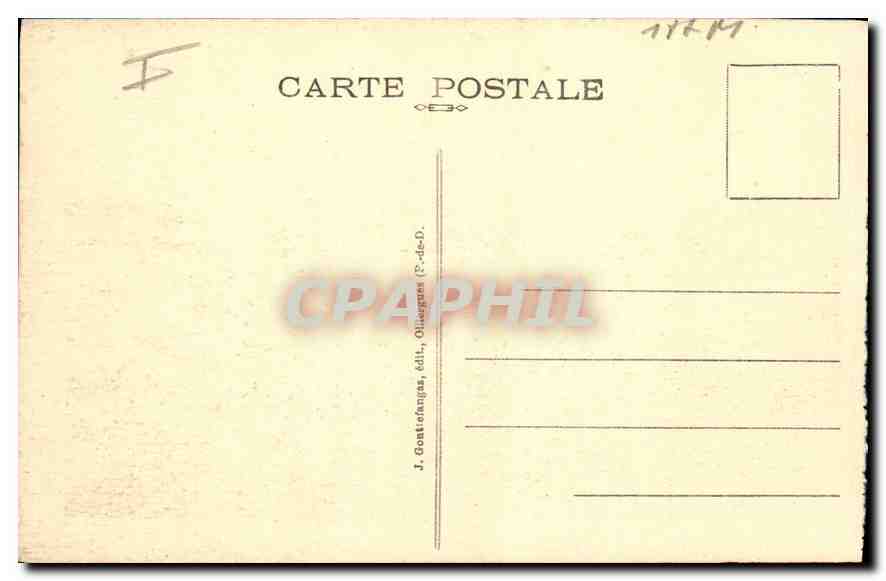CPA Clermont Ferrand Place Delille Les Trois Avenues — Rückseite