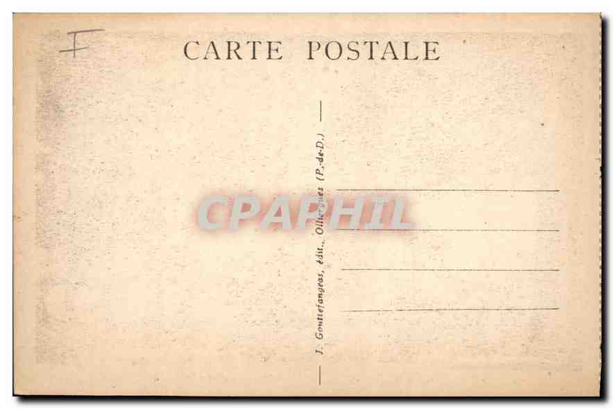 CPA Clermont Ferrand Fontaine de la Place Delille — Rückseite
